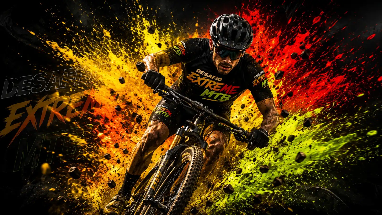 Atleta de mountain bike do Desafio Extreme MTB
